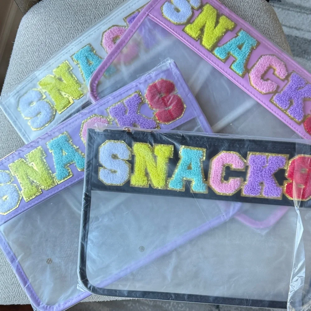 Colorful 'SNACKS' Pouch